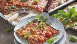 low carb pizza körniger frischkäse